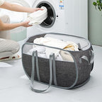 Pop-Up Laundry Basket，collapsible Mesh Laundry Hamper– With Extended Shoulder Straps, Sturdy Handles, and Premium Cationic Fabric (gray)… - color: gray