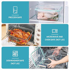 Vtopmart 6.5L/ 220oz/ 27.5cup Extra Large Glass Food Storage Containers with Snap Airtight Lids for Roasting Turkey, Chicken, Baking Casserole, Fruits, Party, BPA Free, Oven Safe, Freezer, Dishwasher - size: 1pack 220oz