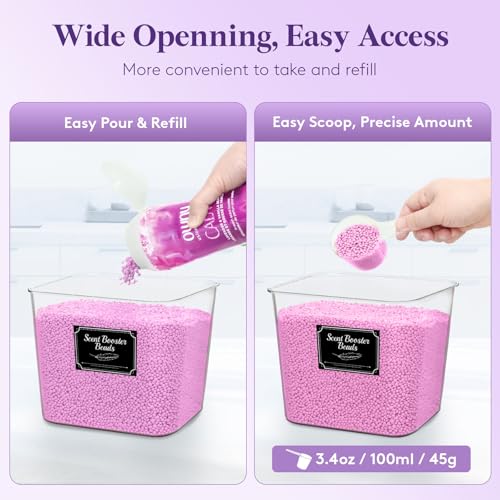 Lifewit 3 Pcs Laundry Pods Container with Bamboo Lid, Dryer Sheet Holder, Laundry Room Organization for Washing Powder, Scent Booster Beads, 2600 +2000ml/0.53+0.7gal - color: Black, size: 0.53+0.7gal