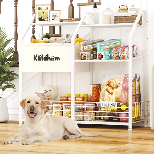 KAFAHOM Dog Toy Basket, Large Dog Toy Bin with Can Dispenser, Pet Toy box with Storage Shelf, Dog Stuff with Collar Leash Holder Rod, Ultimate Pet Furniture & Essentials, Dog Lover Gifts - style: Large Elastic Basket