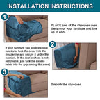 Velvet Quilted Armrest Covers - Water-Resistant Sofa Arm Protectors Set of 2 with Side Pocket Organizer, Non-Slip Furniture Covers for Chairs & Couches (Peacock Blue) - color: Peacock Blue