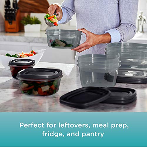 Rubbermaid EasyFindLids Food Storage Containers with SilverShield Antimicrobial Protection, 42-Piece Set, BPA-Free, Grey - color: Gray, size: Assorted Sizes (42-Piece)