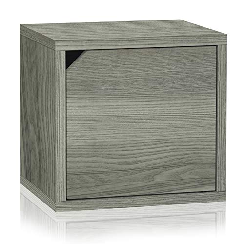 Way Basics Closet Organizer and Storage - Modular Connect Door Cube (Tool-free Assembly) - color: Grey