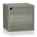 Way Basics Closet Organizer and Storage - Modular Connect Door Cube (Tool-free Assembly) - color: Grey
