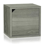 Way Basics Closet Organizer and Storage - Modular Connect Door Cube (Tool-free Assembly) - color: Grey