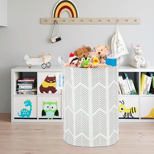 LANGYASHAN Laundry Basket Canvas Fabric Collapsible Organizer Basket for Storage Bin Toy Bins Gift Baskets Bedroom Clothes Children Nursery Hamper (Arrowhead) - color: Arrowhead