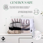 Cashmere Sweater Storage Bags | with Moth Protection Cedar | Breathable & Washable Cotton Bag | Suitable For Sweaters, Merino Wool, Scarves and more - size: Single