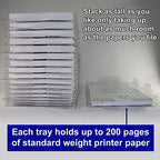 File Organizers - Letter Size, Stackable Trays for Desk - for Office Files, Mail, Documents - 12 Pack, Clear - size: 12 Pack
