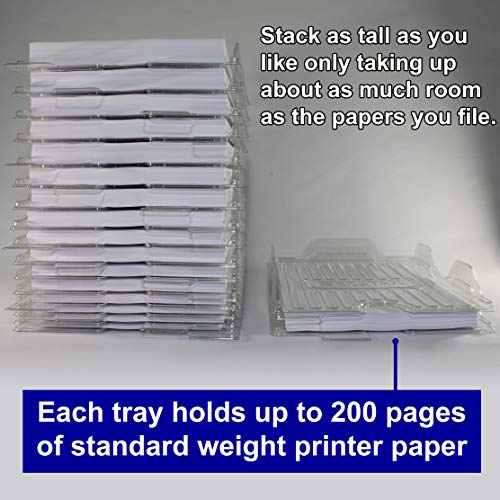 File Organizers - Letter Size, Stackable Trays for Desk - for Office Files, Mail, Documents - 48 Pack - size: 48 Pack