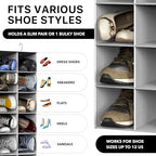 Simple Houseware 20 Section Shelves Hanging Shoes Organizer Holder for Closet, Gray - color: Grey