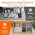 Lifewit 5 Pack 4" High Drawer Dividers 34-56cm/13.5-22" Adjustable Drawer Organizer for Clothes/Utensils, Expandable Drawer Separator in Dresser/Kitchen/Bedroom/Office Organization & Storage White - size: 4"H, 13.5-22"L