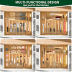 Dunruz Bamboo Expandable Drawer Organizer for Kitchen Utensils, Adjustable Silverware Tray with 9 Deep Slots for Large Spoons & Knives, Natural Wood Flatware Caddy for Cutlery Storage (Fits 13"-20")