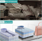 6 PCS Shelf Dividers for Closet Organization Acrylic Clear Closet Shelf Divider for Wooden Shelving Suitable for Wooden or Vertical Shelves Or Bedroom, Kitchen and Office - size: 6 pcs
