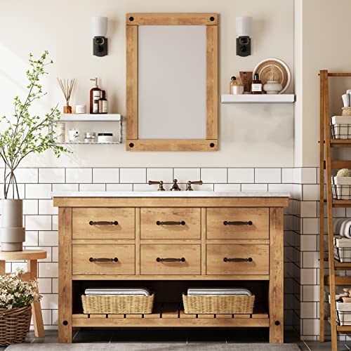 QEEIG White Bathroom Shelves Over Toilet - Wall Mounted Floating Shelves Farmhouse Shelf Toilet Paper Storage Small 16 inch Set of 2 (019-W2) - color: B. White, size: 2pcs