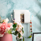 Jetec 6 Pcs Wall Mount Phone Holder Self-Adhesive Wall Beside Organizer Storage Box Plastic Charging Phone Stand Remote Brackets Holder for Bedroom(White) - color: White