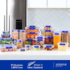 Sistema KLIP IT+ Large 7.5L Rectangle Food Storage Container, Stackable & Airtight Food Box with Lid, Dishwasher, Freezer, & Microwave-Safe, BPA-Free - size: 7.5L