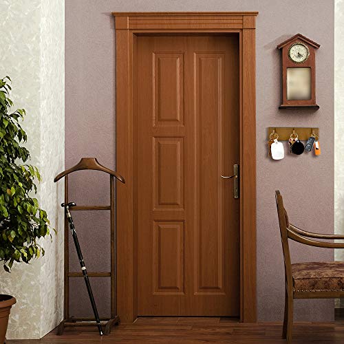Picowe Key Holder for Wall Decorative, Adhesive Stainless Steel Key Hooks, Key Hanger Key Organizer for Wall, Towel Hook Coat Hanger for Entryway Hallway Kitchen(Three Rows,Golden 1PCS) - color: Gold