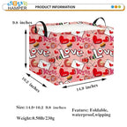 NTAOHAMPER Mothers Day Gifts Love Letter Fabric Storage Basket Empty with Handles, Books Box, Baby Shower Baptism Lovely Storage24L(Love Letter) - color: Love Letter