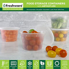Freshware [240 Pack] 16 oz Food Storage Containers with Lids, Plastic Containers, Freezer Safe | Meal Prep | Stackable | Leakproof | BPA Free, Clear - size: 16 oz - 240-Sets