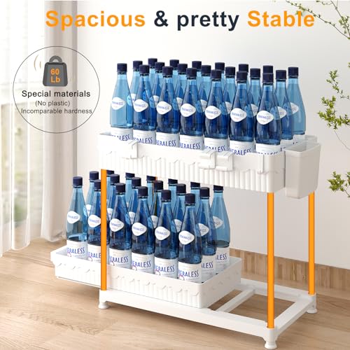 Sevenblue 3 Pack Under Sink Organizers, 2-Tier Multi-Use Kitchen and Bathroom Organizers and Storage with Sliding Drawers, Bathroom Cabinet Organizer (White, 12.8 Inch) - color: White, size: 12.8 Inch