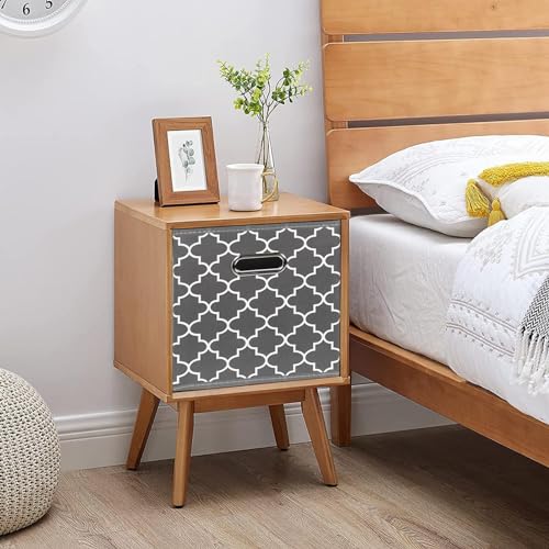 Fabric Cloth Storage Bins,Fabric Cube Organizer with Dual Handles Foldable Cube Storage Baskets for Home Bedroom Storage,Set of 3,(Gray Light) - color: Gray Light, size: 3 Pack