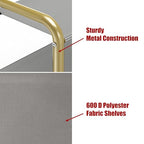 Simple Houseware Coat Rack with Storage Shelf, Freestanding Hall Tree with Hooks for Entryway, Bedroom, Office, Black Metal Clothes Hanger Stand for Coats, Hats, Jackets, Bags - Champagne Gold - color: Champagne Gold