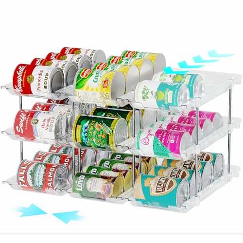 oylik Can Organizer for Pantry, 3 Tiers Can Storage Rack, up to 36 Cans Food Holders for Fridge, Cabinet and Pantry Organization - size: 3 Tiers*3 Rows