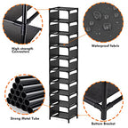 10-Tier Vertical Shoe Rack, Tall Narrow Shoe Shelf Space Saving Organizer for Entryway Door Small Space