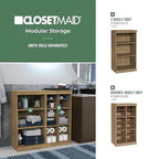 ClosetMaid Modular Storage Stackable 3-Shelf Unit, Sand - color: Sand