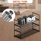 Hsscblet 3 Tiers Metal Shoe Rack,Adjustable Shoe Shelf Storage Organizer,Stackable Boot & Shoe Storage,for Entryway,Hallway,Closet,Black - size: 3-Tier