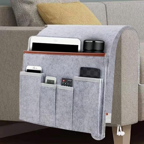 Couch Armrest Storage - Non Slip Organizer Bag, Multifunctional Side Pocket for Remotes, Phones, and Gadgets, Convenient Home Accessory, Perfect for Sofa, and Living Room Use - color: Gray