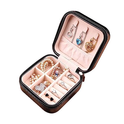 Portable Double Layer Jewelry Box for Women & Girls - Small Travel Organizer for Bracelets & Earrings - Compact Storage Solution for Accessories