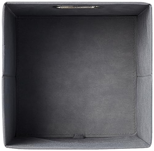 Amazon Basics Collapsible Cube Storage Bins, Space-Saving, Organizing Fabric Bins with Handles, 10.5 x 10.5 x 11 inches, Light Grey, 6-Pack - color: Light Grey, size: 6-Pack