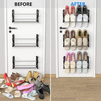 Wall Shoe Rack for RV Shoe Storage, 3 Pack Wall Mounted Shoe Rack with Sticky Hanging Mounts for Camper Small Space Shoe Holder for Door Shoes Organization Shelf No Drilling - style: 3 Pack