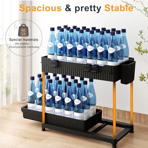 Sevenblue 3 Pack Under Sink Organizers, 2-Tier Multi-Use Kitchen and Bathroom Organizers and Storage with Sliding Drawers, Bathroom Cabinet Organizer (Black, 14.8 Inch) - color: Black, size: 14.8 Inch