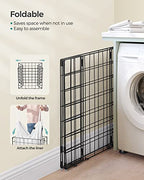 SONGMICS Laundry Hamper, 29 Gal. (110L) Laundry Basket, Collapsible Clothes Hamper, Removable and Washable Liner, Metal Wire Frame, for Bedroom Bathroom, Cream White ULCB111W01 - color: Cream White, size: 110 L