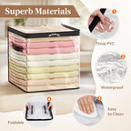 Lifewit 4 Pack Clear Clothes Storage Bags, Sweater Storage with Zipper, 36L Vinyl Foldable Moving Bags, Storage Container for Blankets Bed Sheet Sweater Yarns - size: 36L