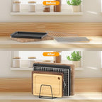 Cutting Board Organizer Kitchen Organizer Rack for Cutting Board, Bakeware, and Cookie Sheet, 5-Slot Heavy-Duty Steel Cookware Holder,Rust-Resistant with Anti-Slip Feet (1, Small) - size: Small