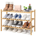 viewcare 3-Tier Free Standing Shoe Racks, Bamboo Wood Shoe Rack for Entryway & Closet, Beautiful | Natural | Functional | Sturdy Shoe Rack - color: Natural Bamboo, size: 3-Tier