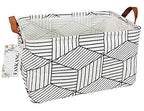 FANKANG Storage Basket,Nursery Hamper Canvas Laundry Basket Foldable with Waterproof PE Coating Storage, Office, Bedroom, Clothes,Toys (L, REC-Diamond) - color: REC-Diamond