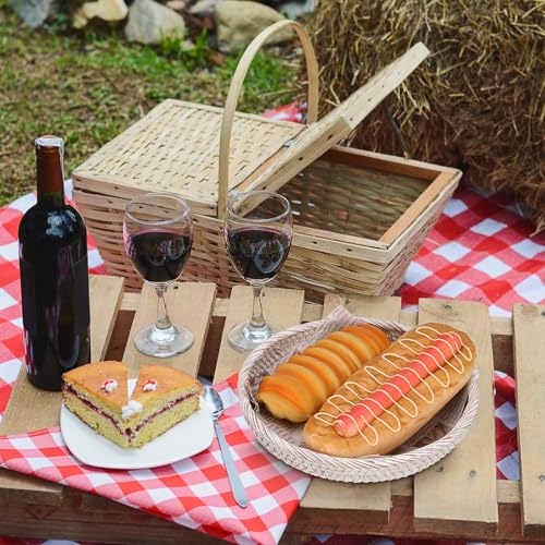 Hipiwe Round Key Bowl for Entryway, 9" Decorative Rattan Tray Woven Wicker Storage Holder Serving Basket Tray for Fruit Snacks Candy, Whitewash - color: Whitewash, size: Small, 8.6"