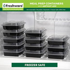 Freshware Meal Prep Containers [50 Pack] 1 Compartment with Lids, Food Storage Containers, Bento Box, BPA Free, Stackable, Microwave/Dishwasher/Freezer Safe (28 oz) - size: 28OZ-50PK