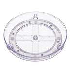 Amazon Basics Lazy Susan Turntable Organizer for Spices and Condiments, 9" Diameter, 2 Tier, Clear - size: 9" Diameter, 2 Tier