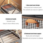 4PCS Foldable Storage Box with Lid - Extra Large Fabric Closet Organizer for Clothes, 18.5x11x7.9 Inch Canvas Bin, Collapsible Design for Bedroom, Shelf, Closet, Underbed (Black & White)