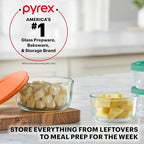 Pyrex Simply Store (8-Pack) Small Glass Food Storage Containers Set, (1 & 2 Cup) Meal Prep Containers With Plastic BPA-Free Lids, Dishwasher & Microwave Safe - size: 8 Pack (Small)