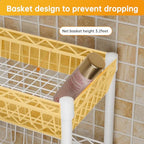 Golpart 3-Tier Over-The-Toilet Storage Shelf,Heavy-Duty Adjustable Bathroom Rack with 2 Mesh Baskets,Toilet Paper Holder & Hooks,Space-Saving Organizer for Bathroom,10”D x 24”W x 66”H,White - size: White with Baskets-10"D x 24"W x 66"H