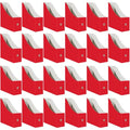 Limitliho 24 Pack Red Cardboard Magazine Holder, Sturdy Book Bins for Classroom Library, 10.6'' ×10.2'' ×3.5'' Inch Vertical File Folder Box - color: Red