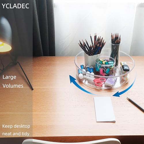 4 Pack Lazy Susan 11.5" Inch Turntable Organizer Organization Storage Container Bins Spice Rack Cabinet Rotating Condiment for Pantry Countertop Kitchen Vanity Bathroom Jewelry Holder Clear - size: 11.5 inch