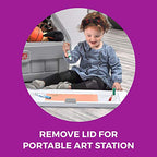 Step2 2-in-1 Toy Box & Art Lid, Kids Toy Storage Bin & Organizer, Easel & Chest in One, Made of Durable Plastic, For Toddlers 2+ Years Old, Gray - color: Gray