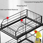 SUEH DESIGN Under Sink Organizers and Storage, 2 Tier Metal Under Sink Storage with Hanging Rail for Kitchen Bathroom Cabinet Organizer, 2 Pack - size: 10.3"W x 15.6"H Wider 2 Pack